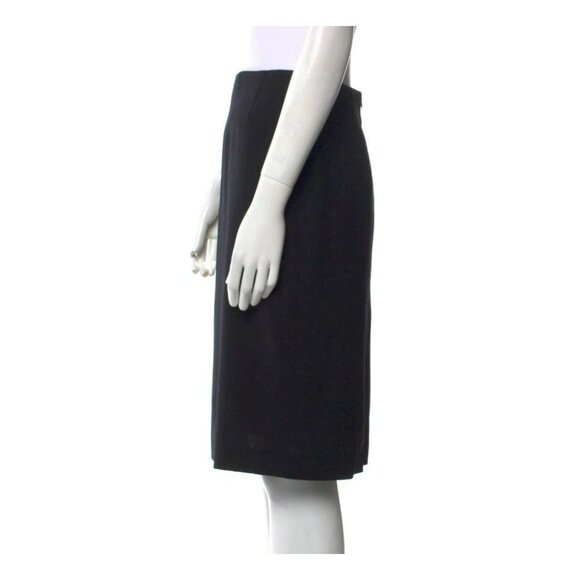 Escada Black Wool Skirt – Zip & Button Closure, Size S, Made in Germany - Picture 6 of 7